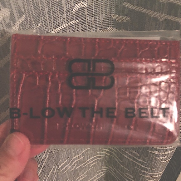 Red Croc Card Case - Picture 1 of 4